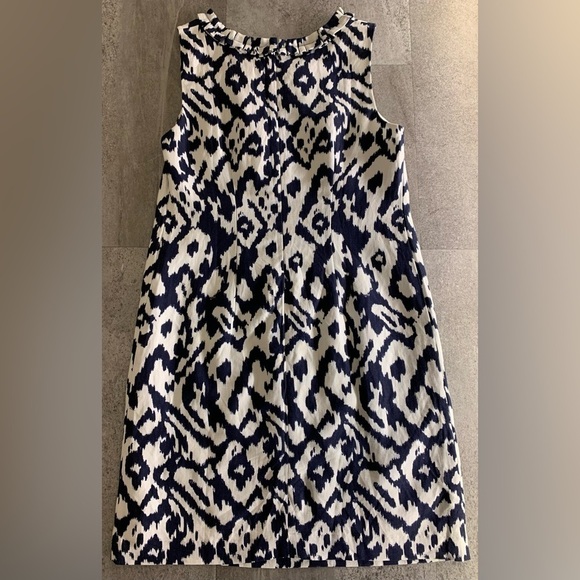 LOFT Petite Blue Ikat Shift Dress - Picture 7 of 13